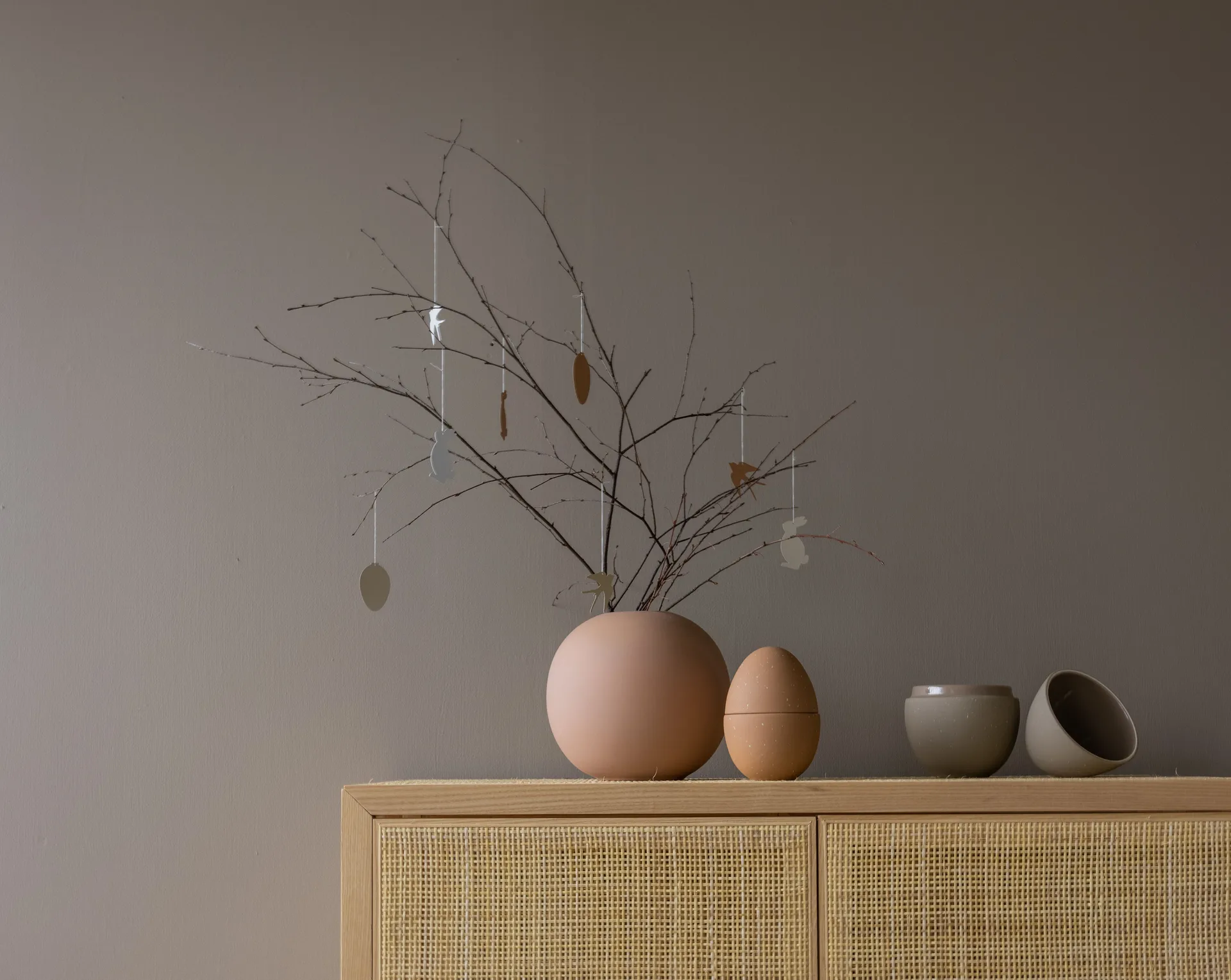 Easter Deco enfeite de Páscoa em forma de pássaro 4 unidades, White Cooee Design