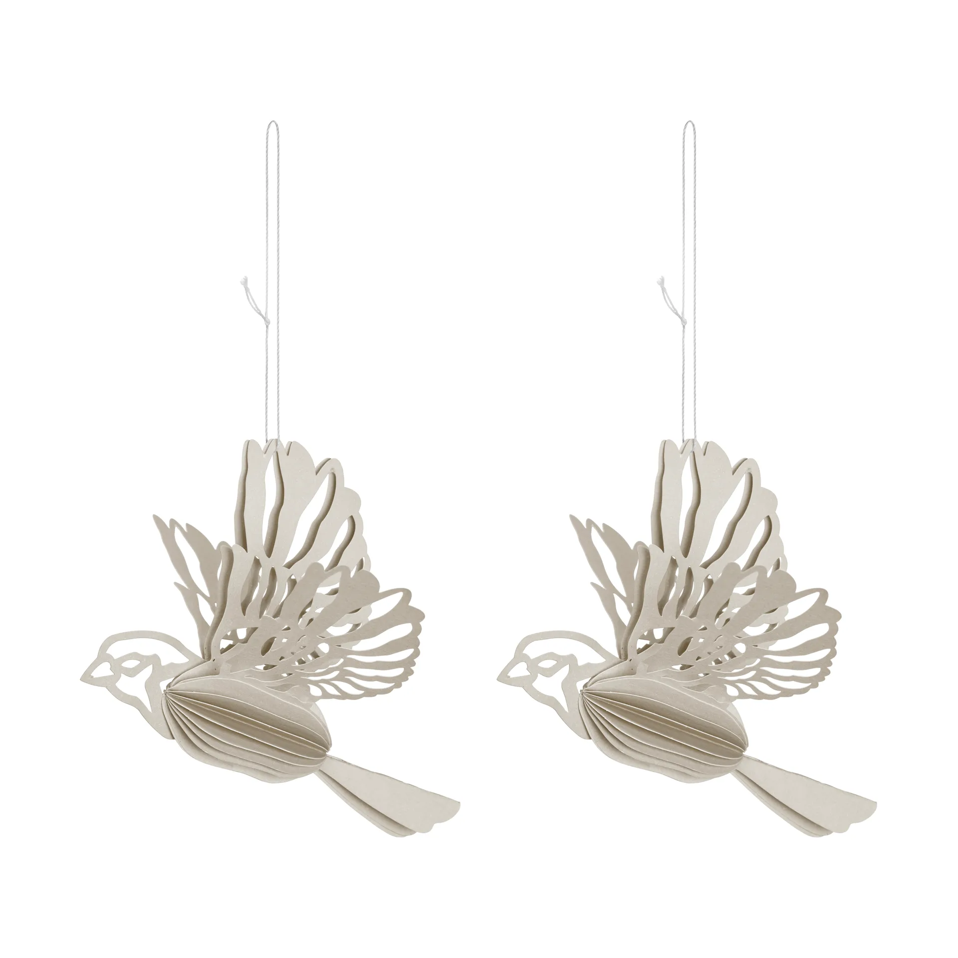 Enfeite de pássaro de papel 2 un., Areia Cooee Design