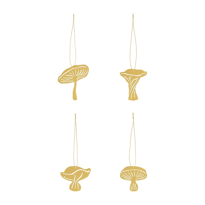 Fungi decoração suspensa - 4 peças, Latão Cooee Design