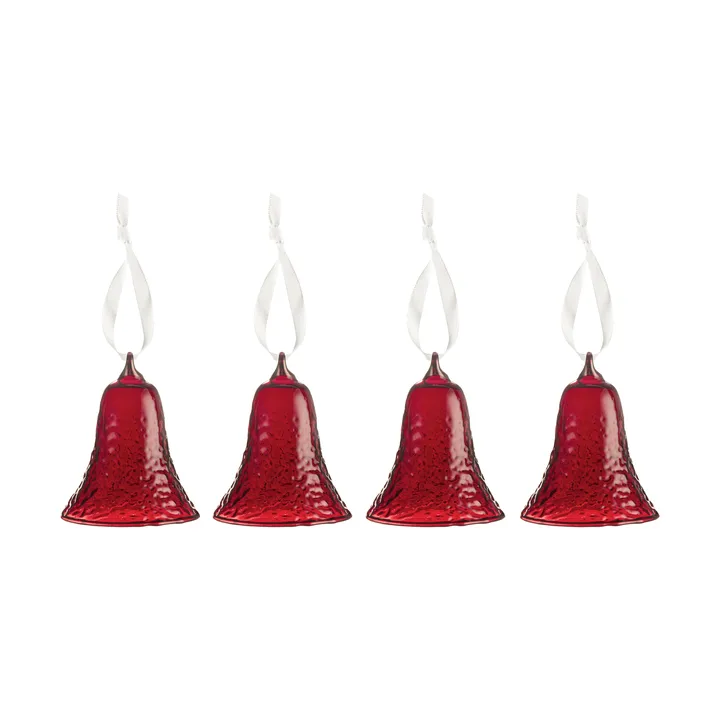 Gry sino de Natal 8 cm embalagem de 4 - Vermelho profundo - Cooee Design