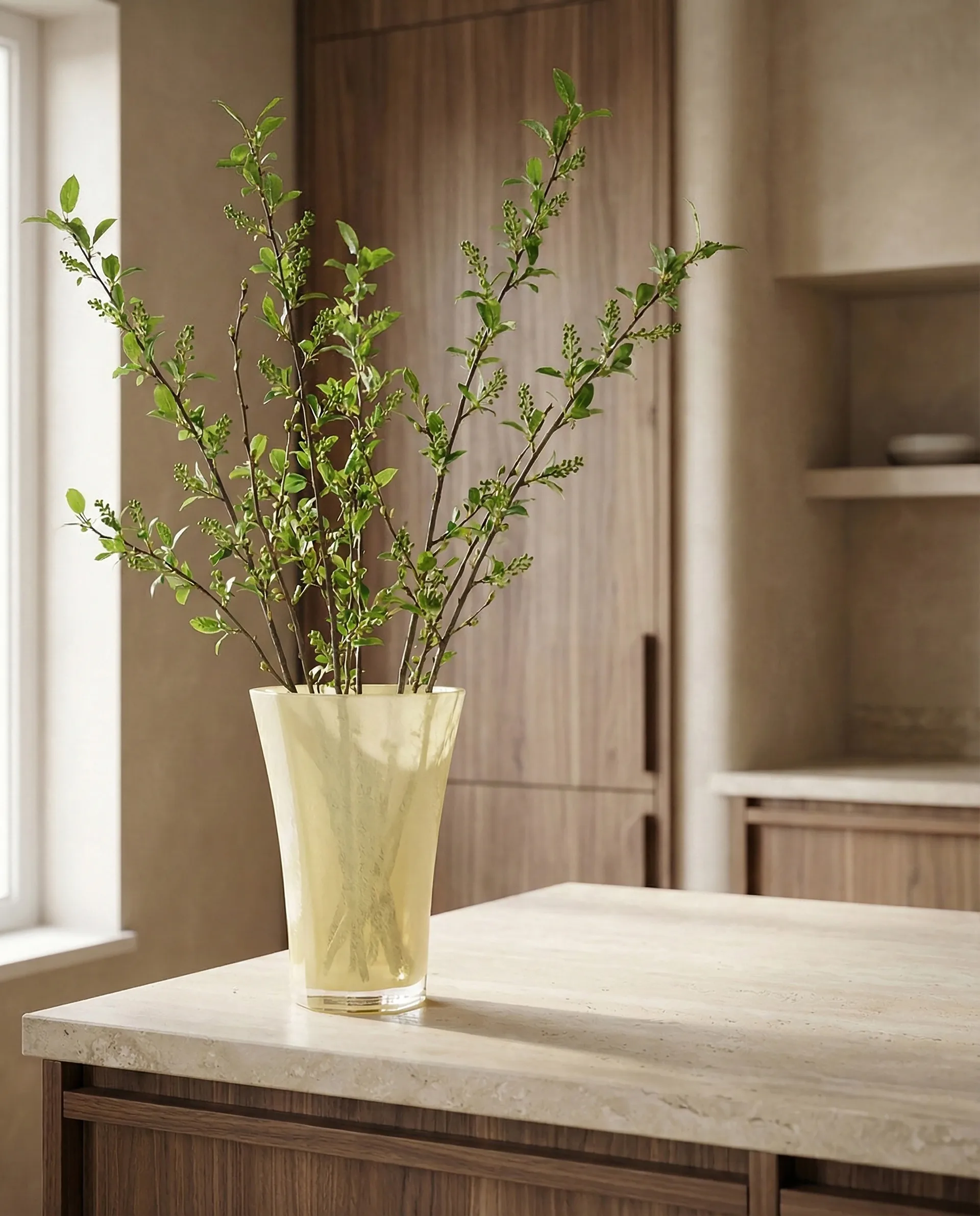 Liliané vaso 28 cm, Butter yellow Cooee Design