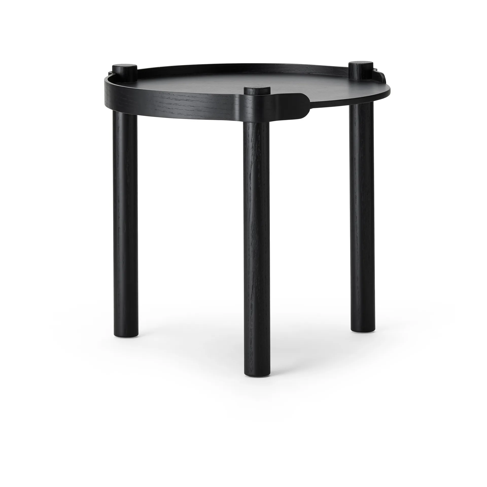 Mesa amadeirada Ø45 cm, Carvalho-preto manchado Cooee Design