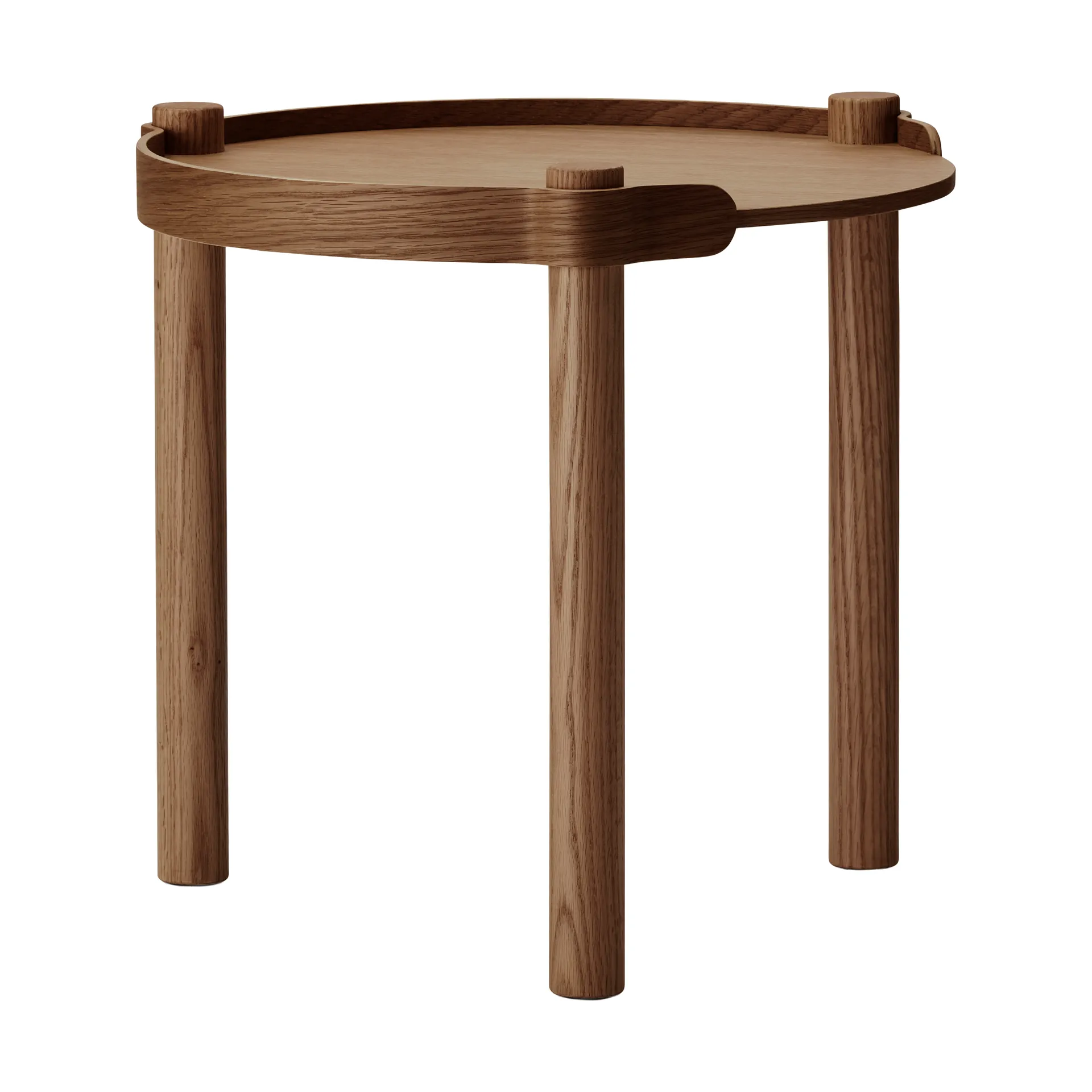 Mesa amadeirada Ø45 cm, Carvalho tingido escuro Cooee Design