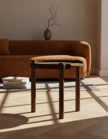 Mesa amadeirada Ø45 cm - Carvalho tingido escuro - Cooee Design