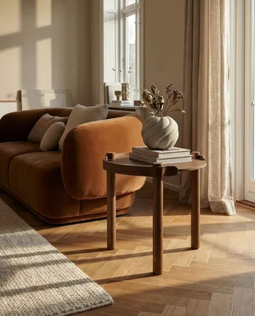 Mesa amadeirada Ø45 cm - Carvalho tingido escuro - Cooee Design