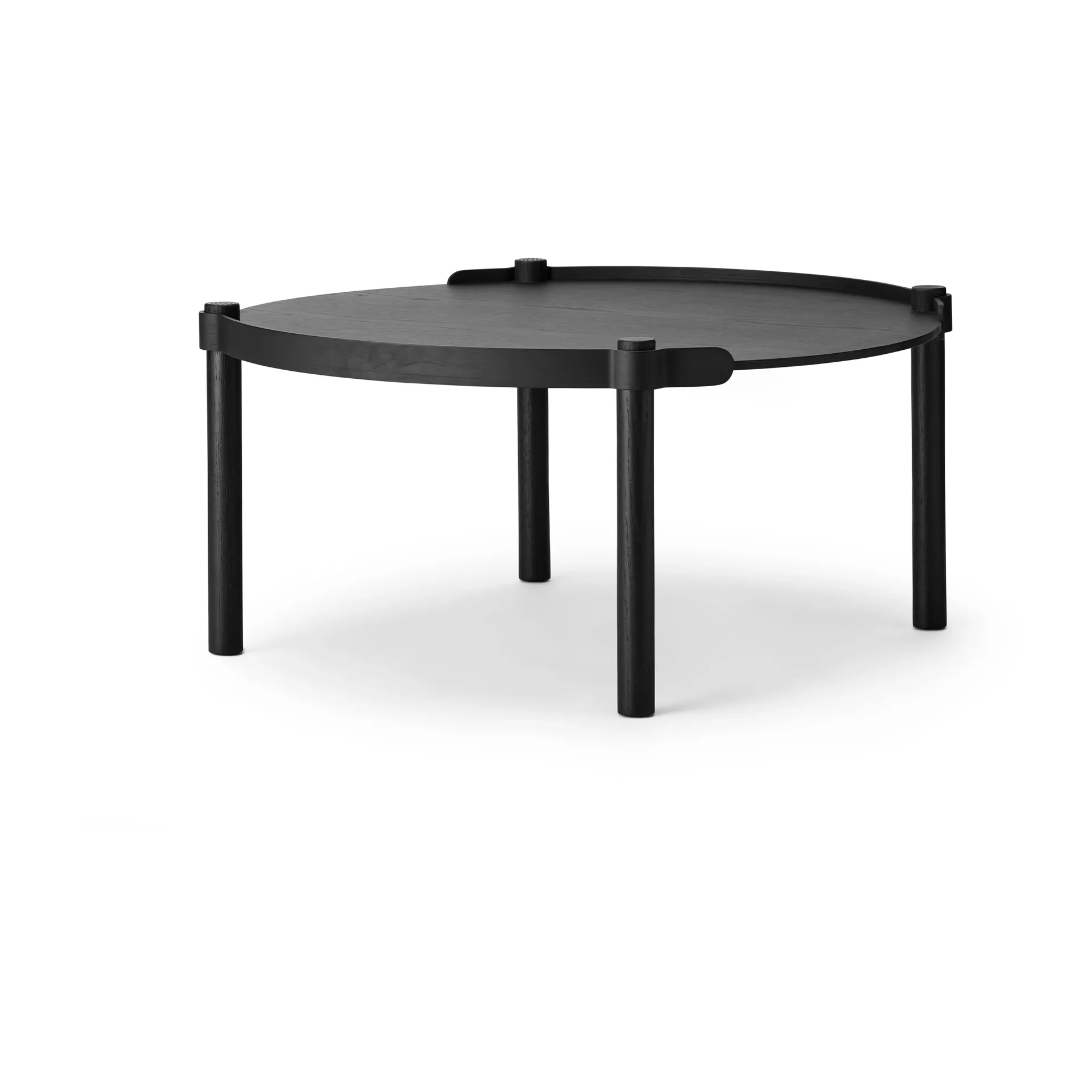 Mesa amadeirada Ø80 cm, Carvalho-preto manchado Cooee Design