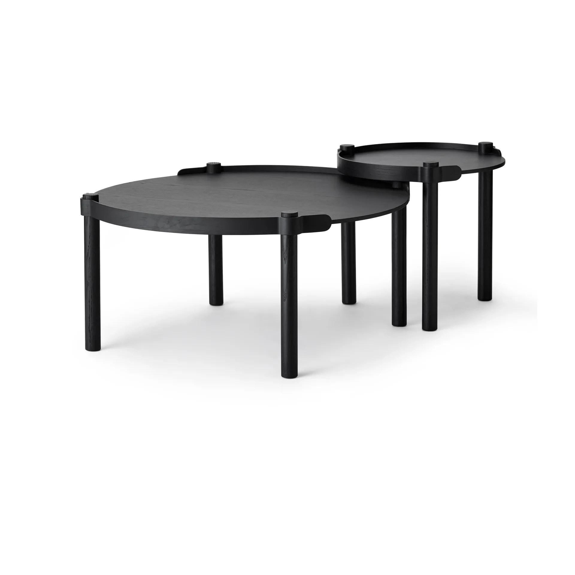 Mesa amadeirada Ø80 cm, Carvalho-preto manchado Cooee Design