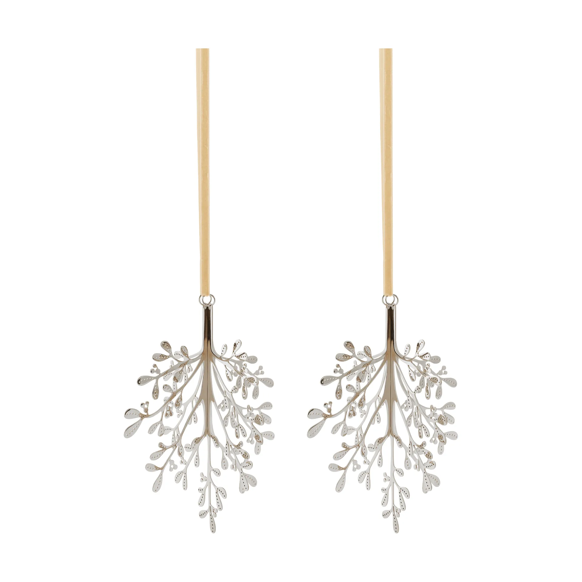 Mistletoe pendente de Natal 2-pack, Aço inoxidável, 20 cm Cooee Design