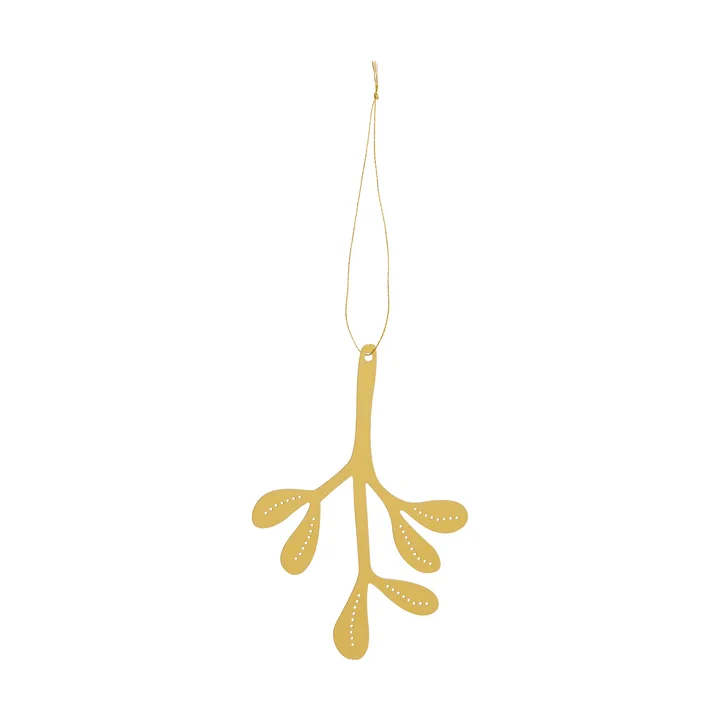Mistletoe pendente de Natal 2-pack - Latão, 12 cm - Cooee Design