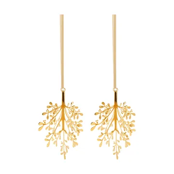 Mistletoe pendente de Natal 2-pack - Latão 20 cm - Cooee Design