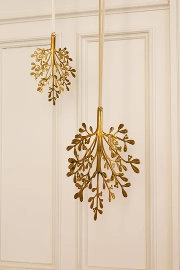Mistletoe pendente de Natal 2-pack - Latão, 29 cm - Cooee Design