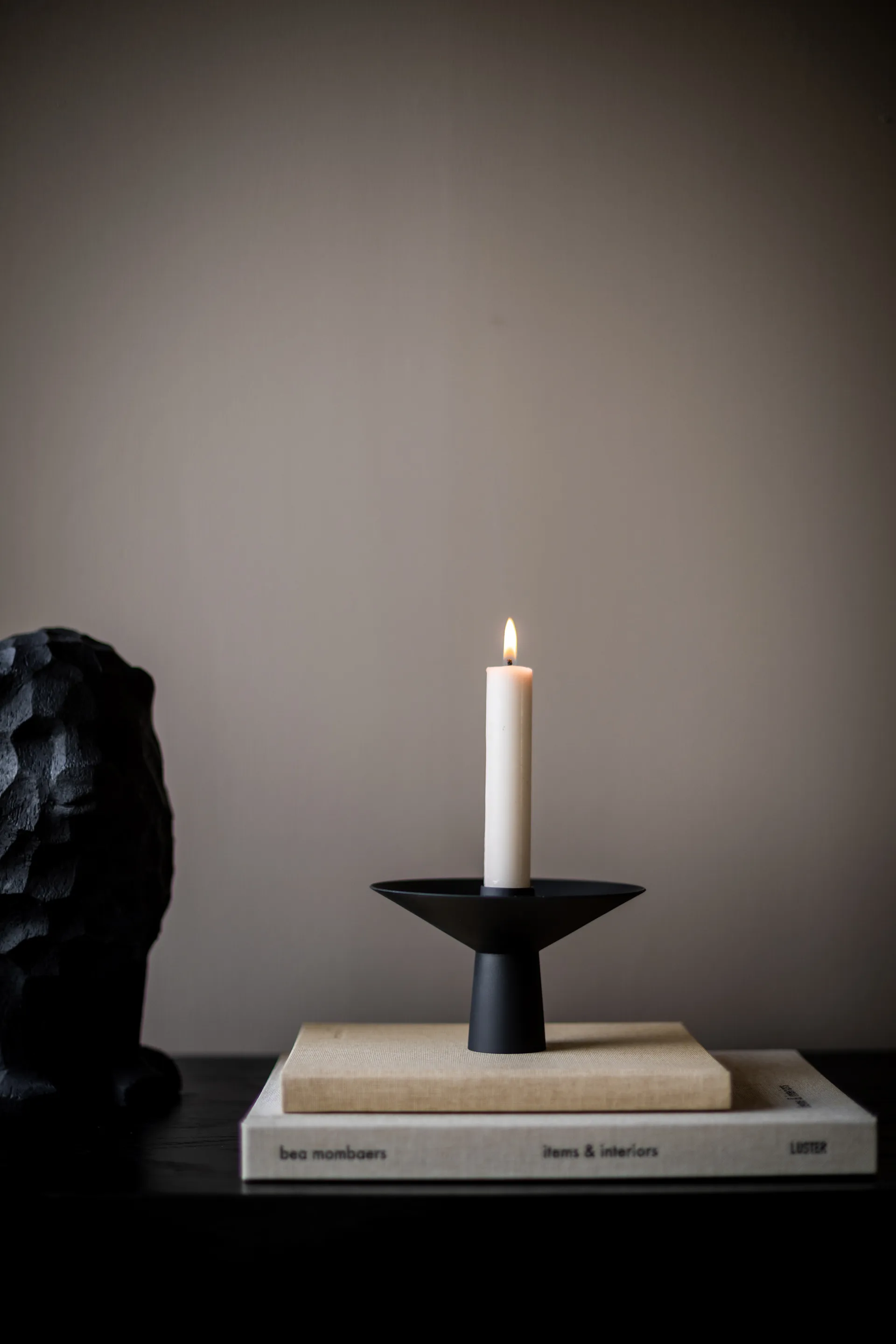 Porta velas Umanoff, Preto Cooee Design