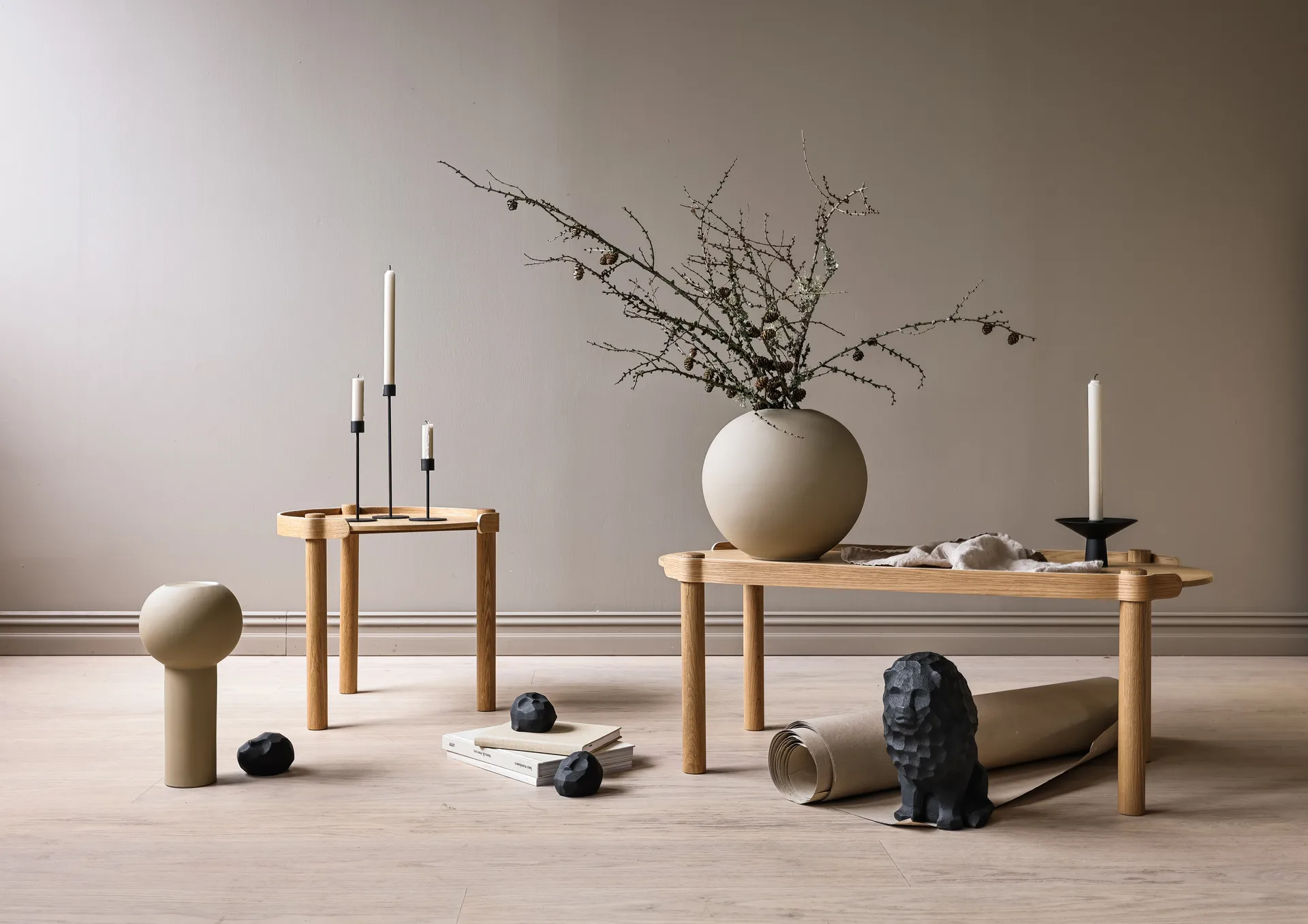 Porta velas Umanoff, Preto Cooee Design