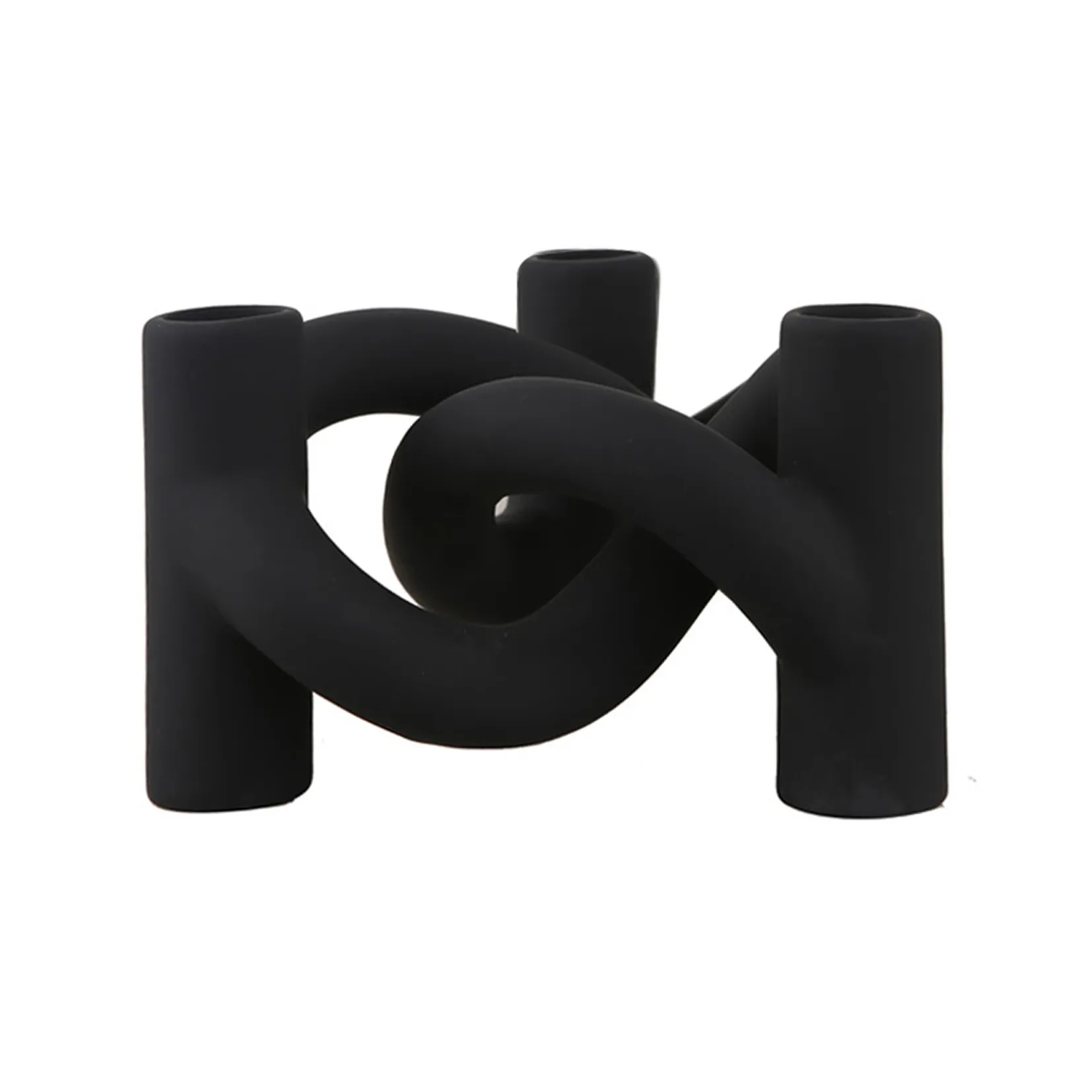 Suporte de três velas Lykke, preto Cooee Design