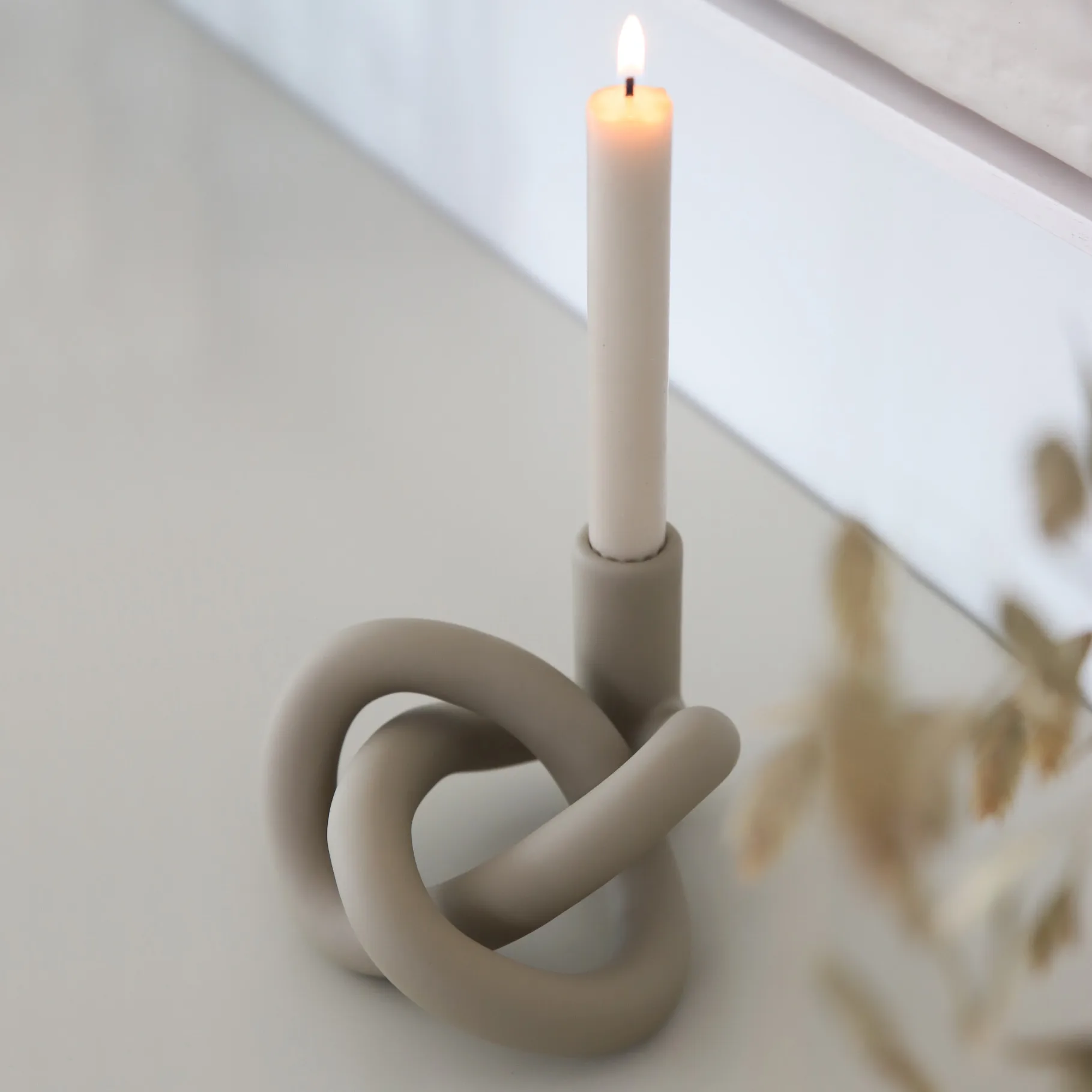 Suporte de uma vela Lykke, areia Cooee Design