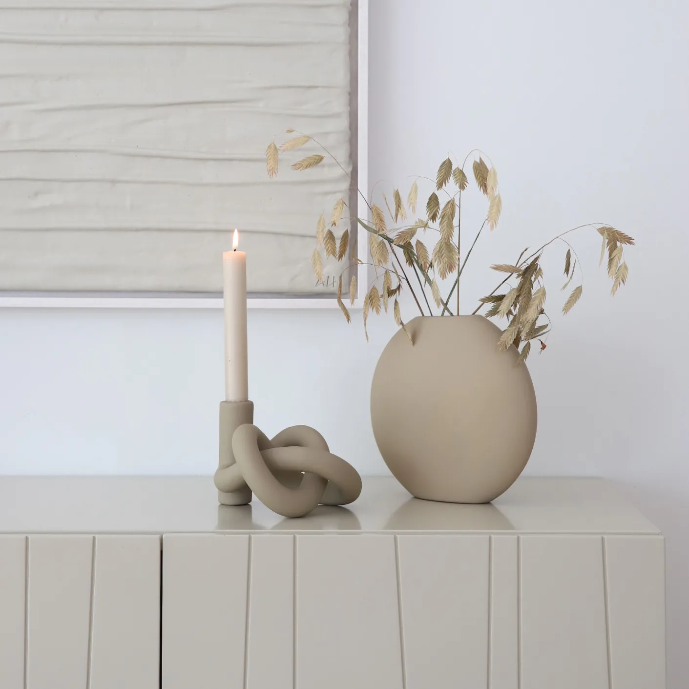 Suporte de uma vela Lykke, areia Cooee Design