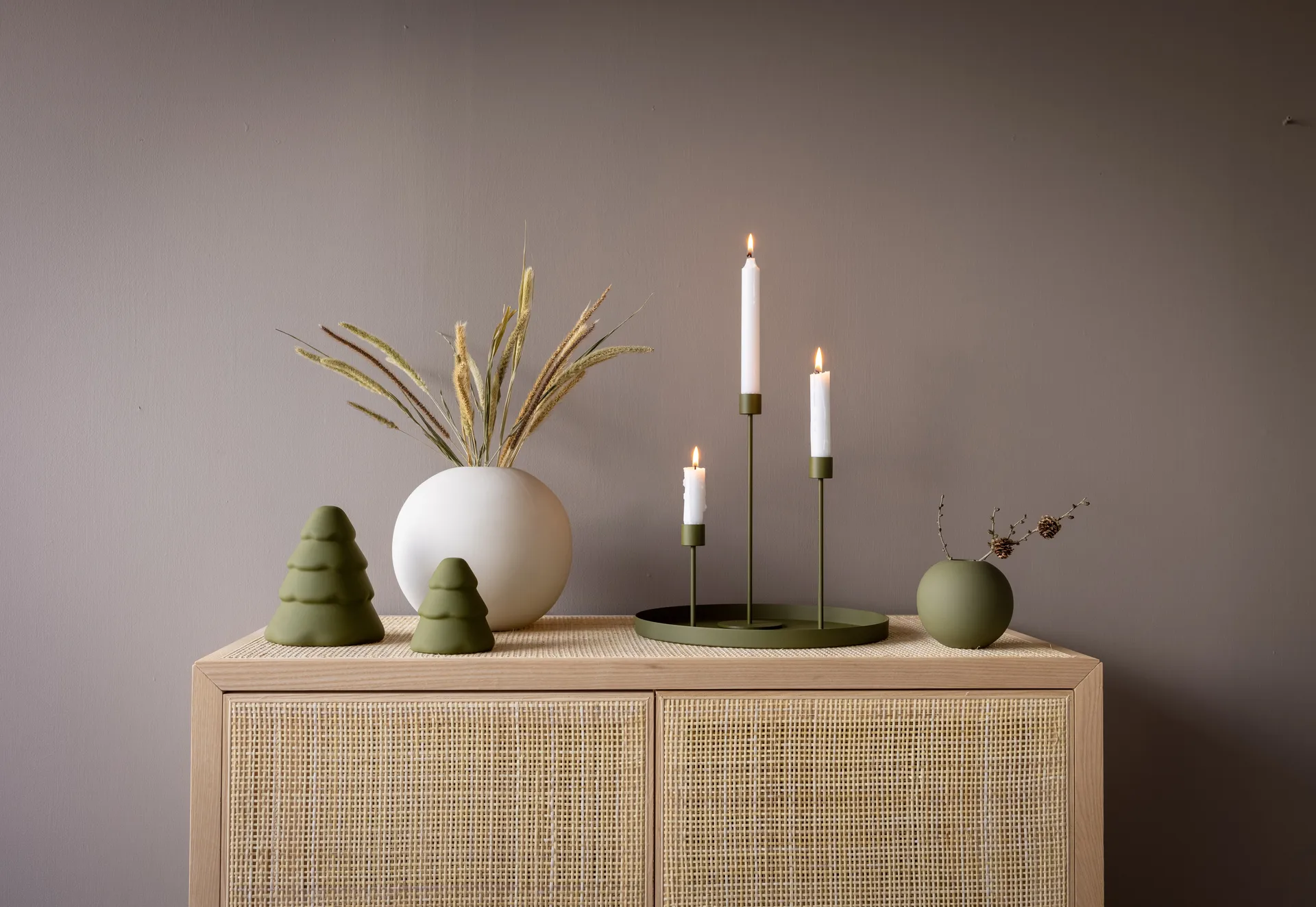 Suporte de velas Cooee 13 cm, Olive Cooee Design