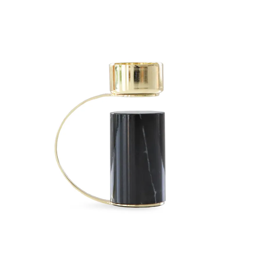 Suporte de velas Heavy, nero marquina Cooee Design