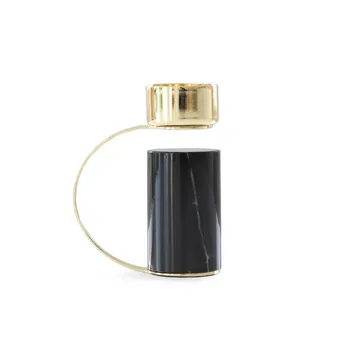 Suporte de velas Heavy - nero marquina - Cooee Design