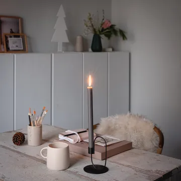 Suporte de velas Swoop - preto - Cooee Design
