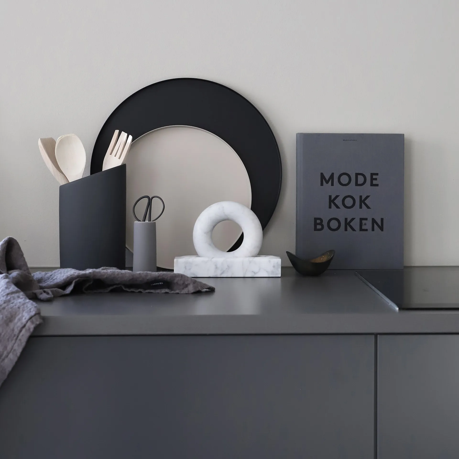 Tabuleiro Cooee 40 cm round, preto Cooee Design