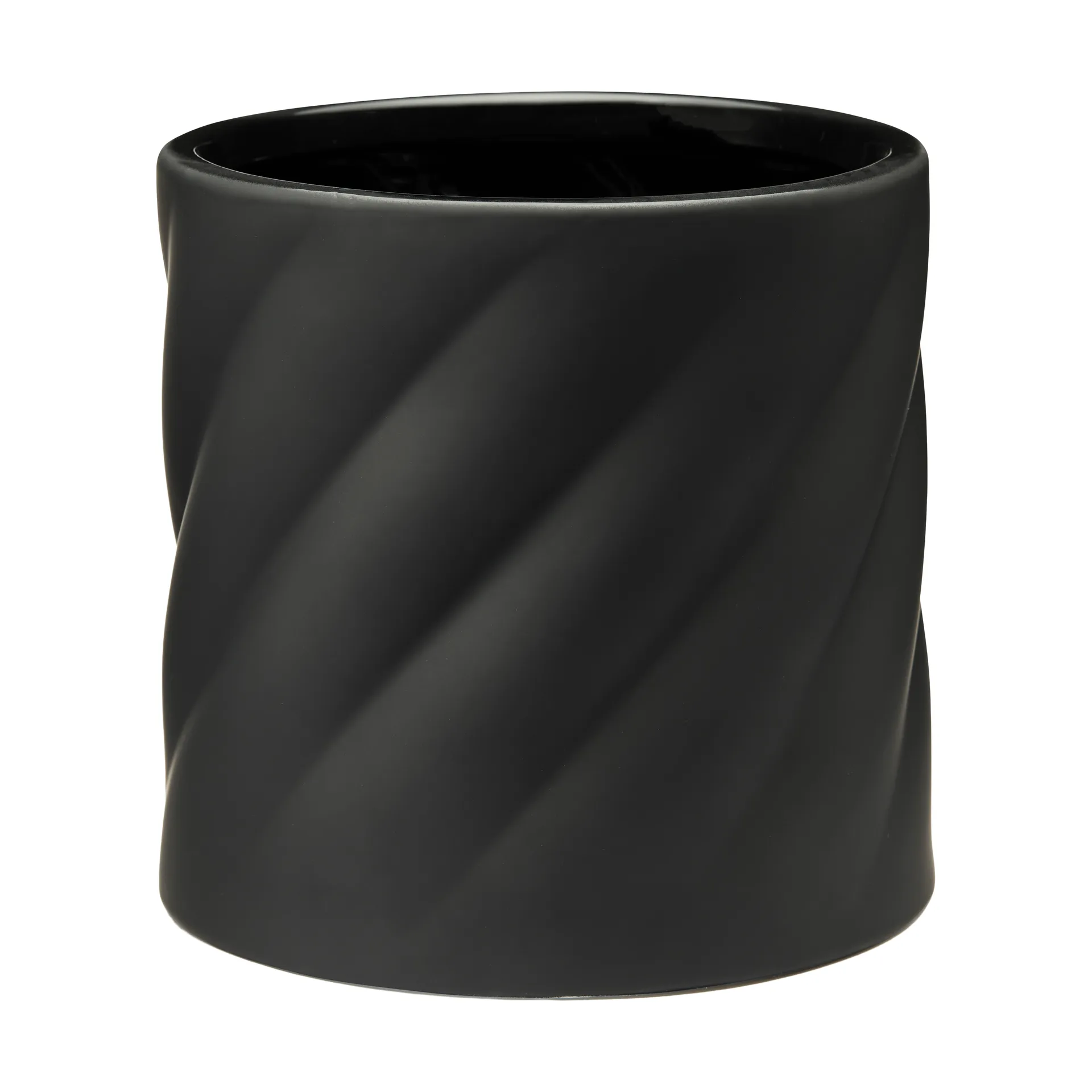 Twist vaso de flores, Black, médio Ø19 cm Cooee Design