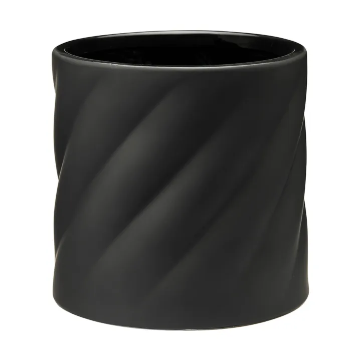 Twist vaso de flores - Black, médio Ø19 cm - Cooee Design