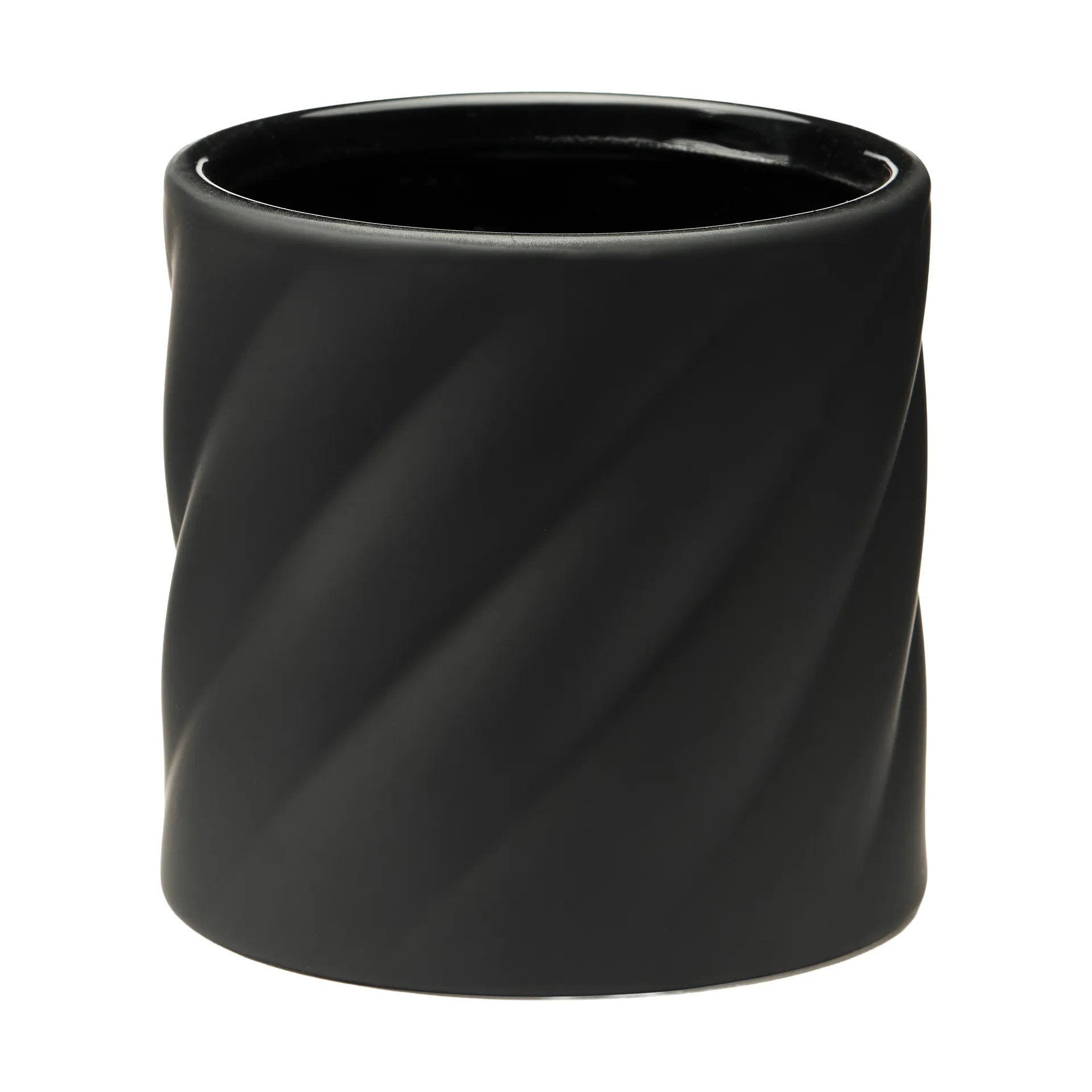 Twist vaso de flores, Black, pequeno Ø12 cm Cooee Design