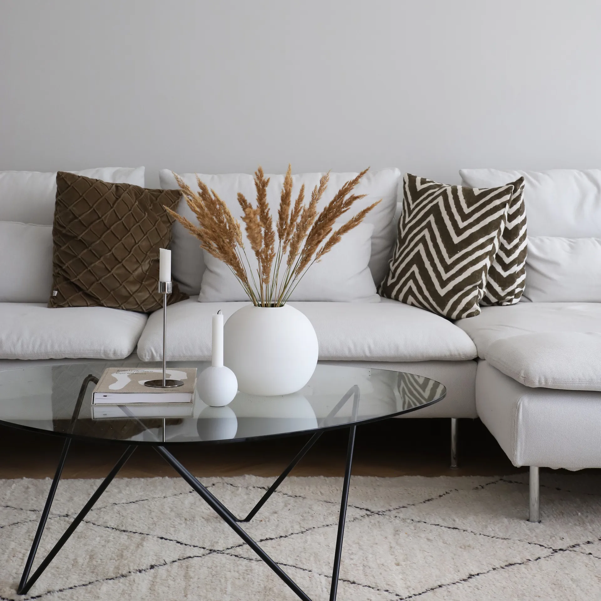 Vaso branco Ball, 20 cm Cooee Design