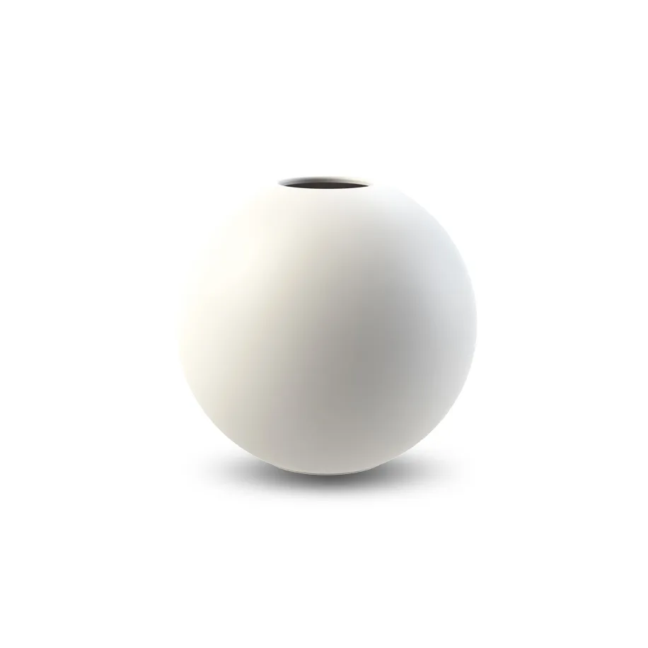 Vaso branco Ball, 8 cm Cooee Design