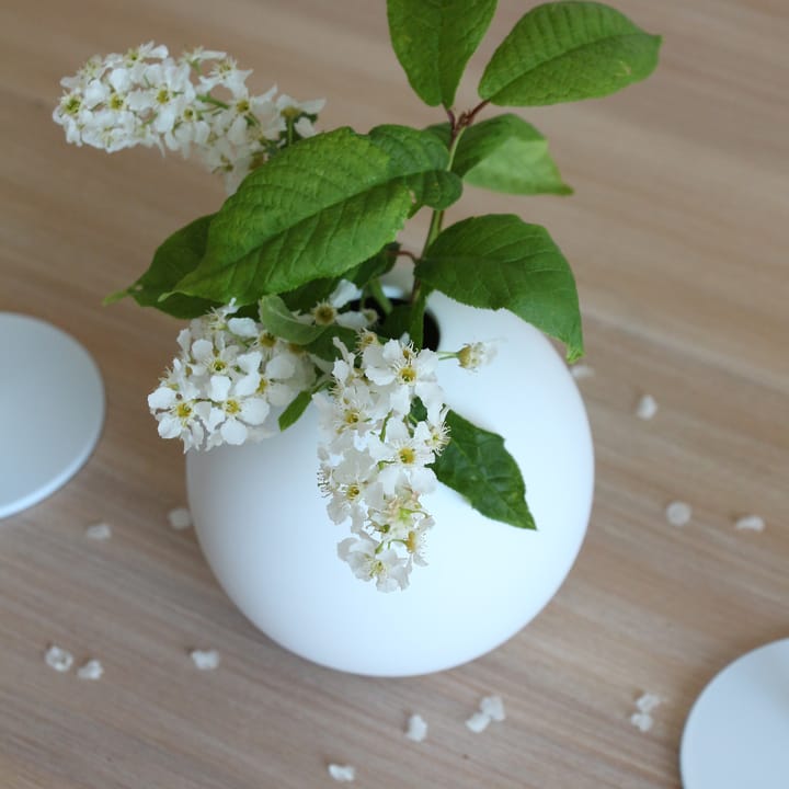 Vaso branco Ball, 8 cm Cooee Design