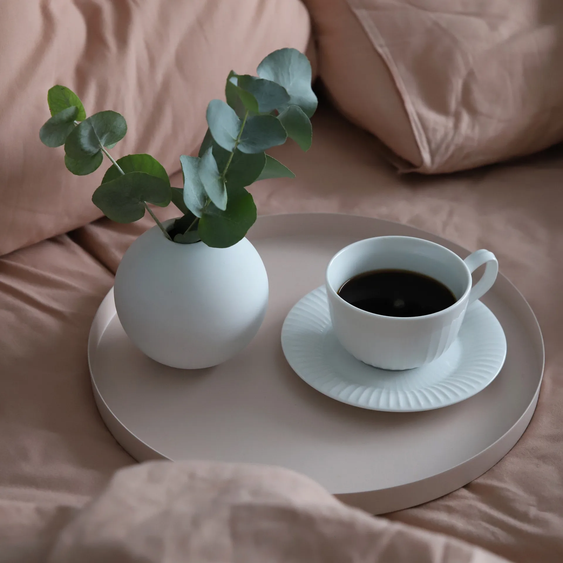 Vaso branco Ball, 8 cm Cooee Design