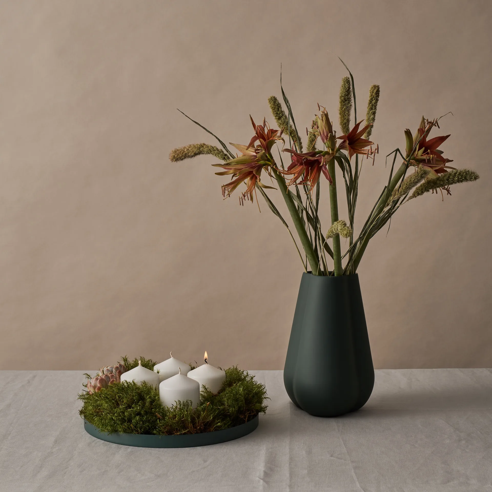 Vaso Clover 25 cm, dark green Cooee Design