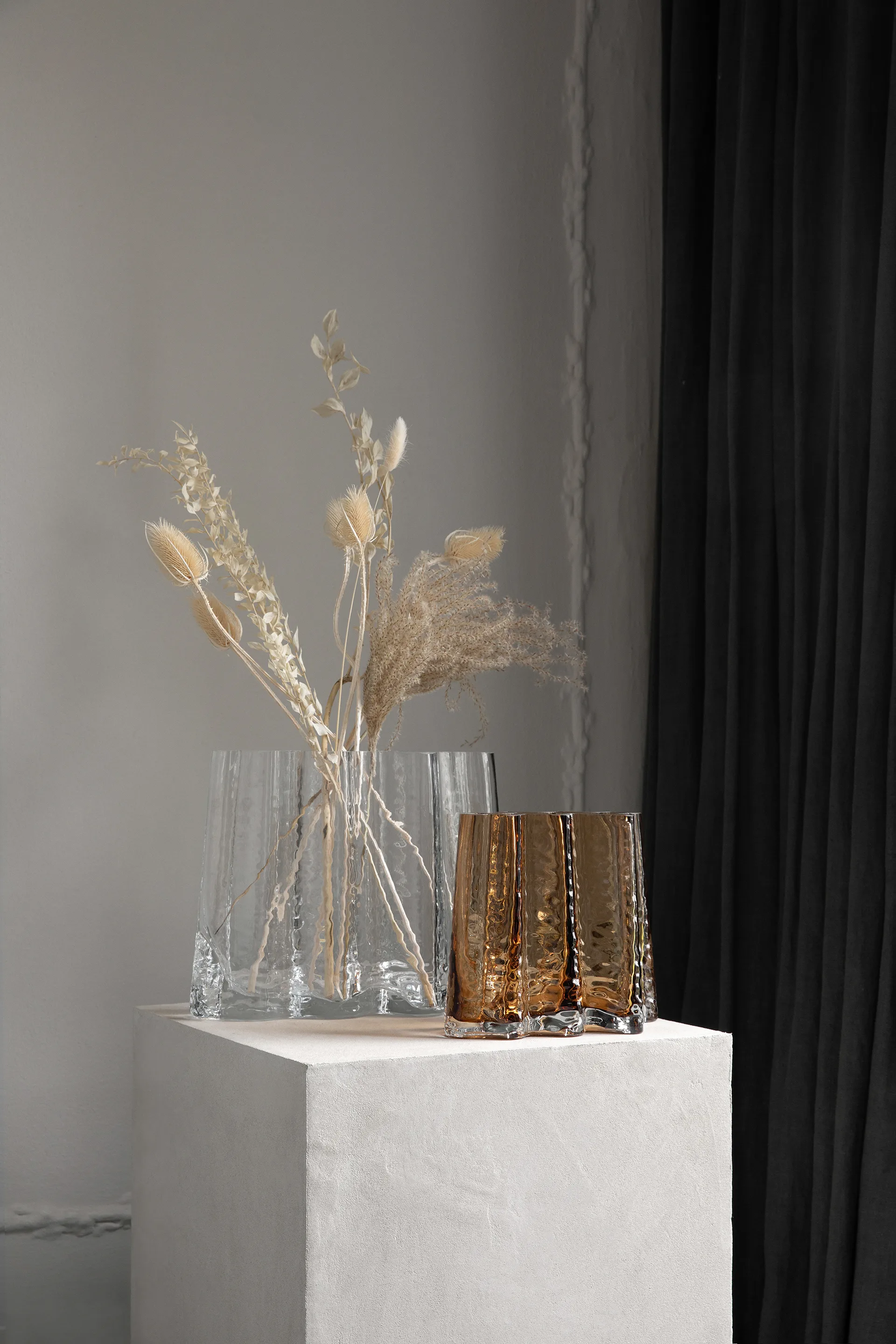 Vaso largo Gry 19 cm, Cognac Cooee Design