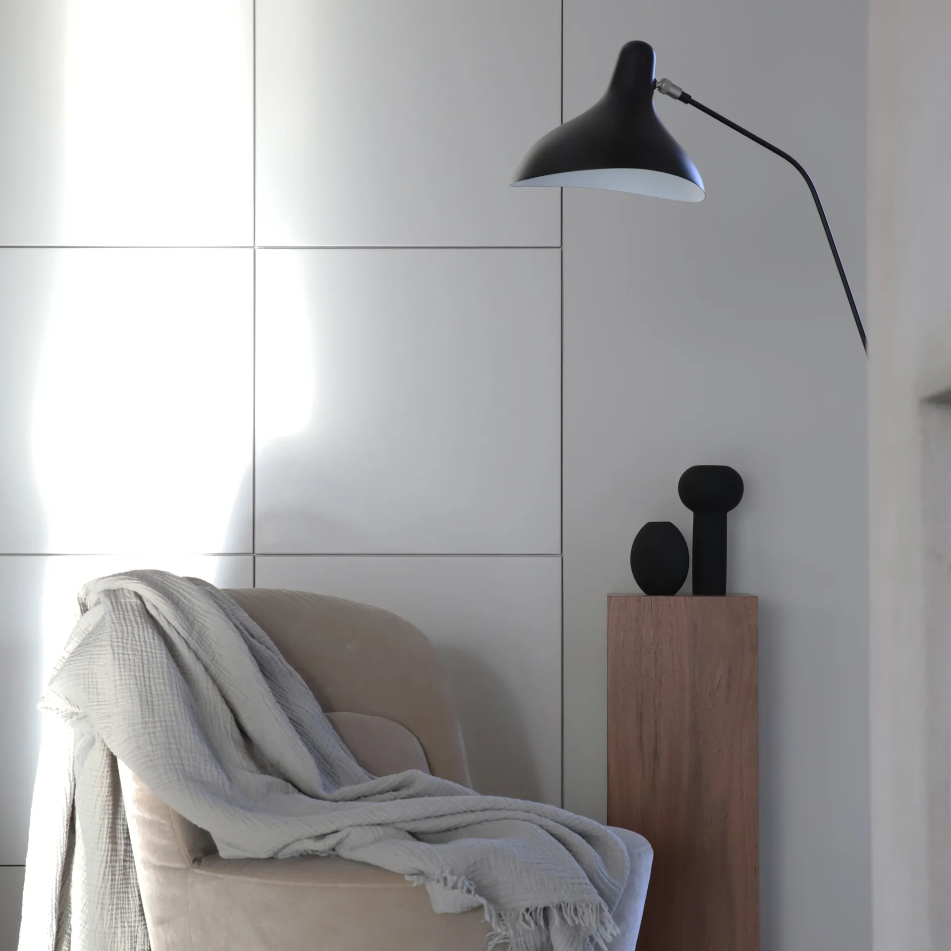 Vaso Pillar 24 cm, Preto Cooee Design