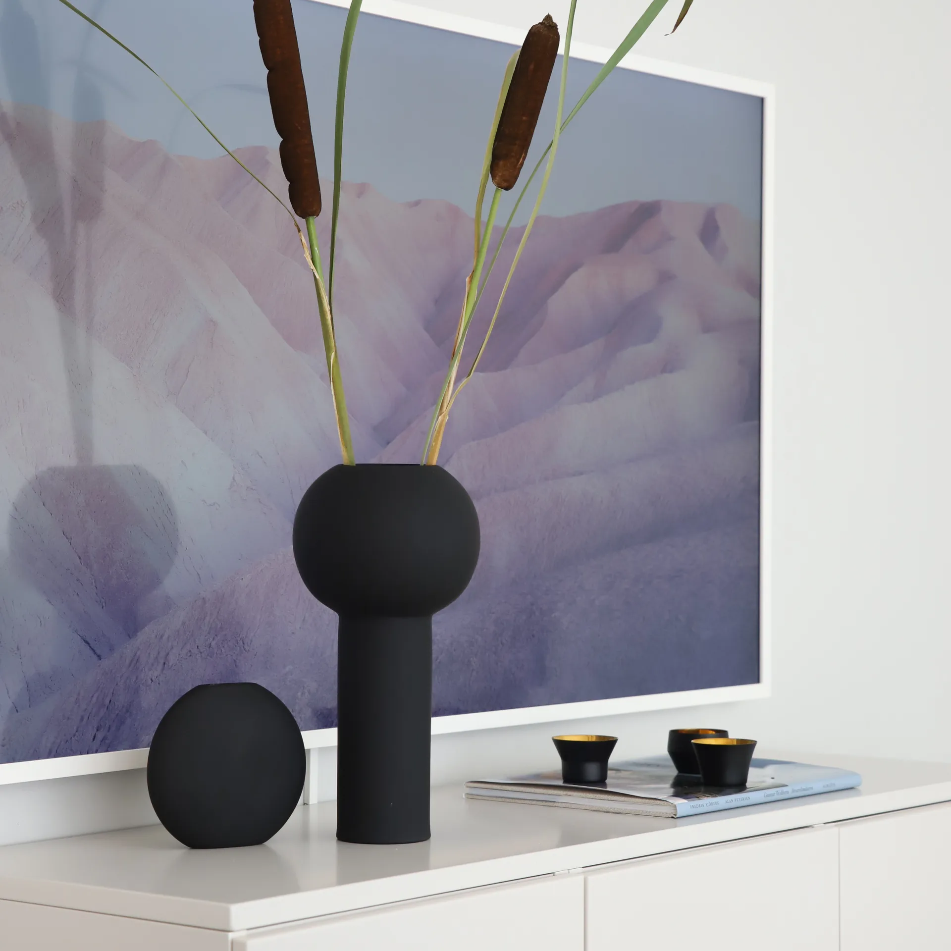 Vaso Pillar 32 cm, Preto Cooee Design