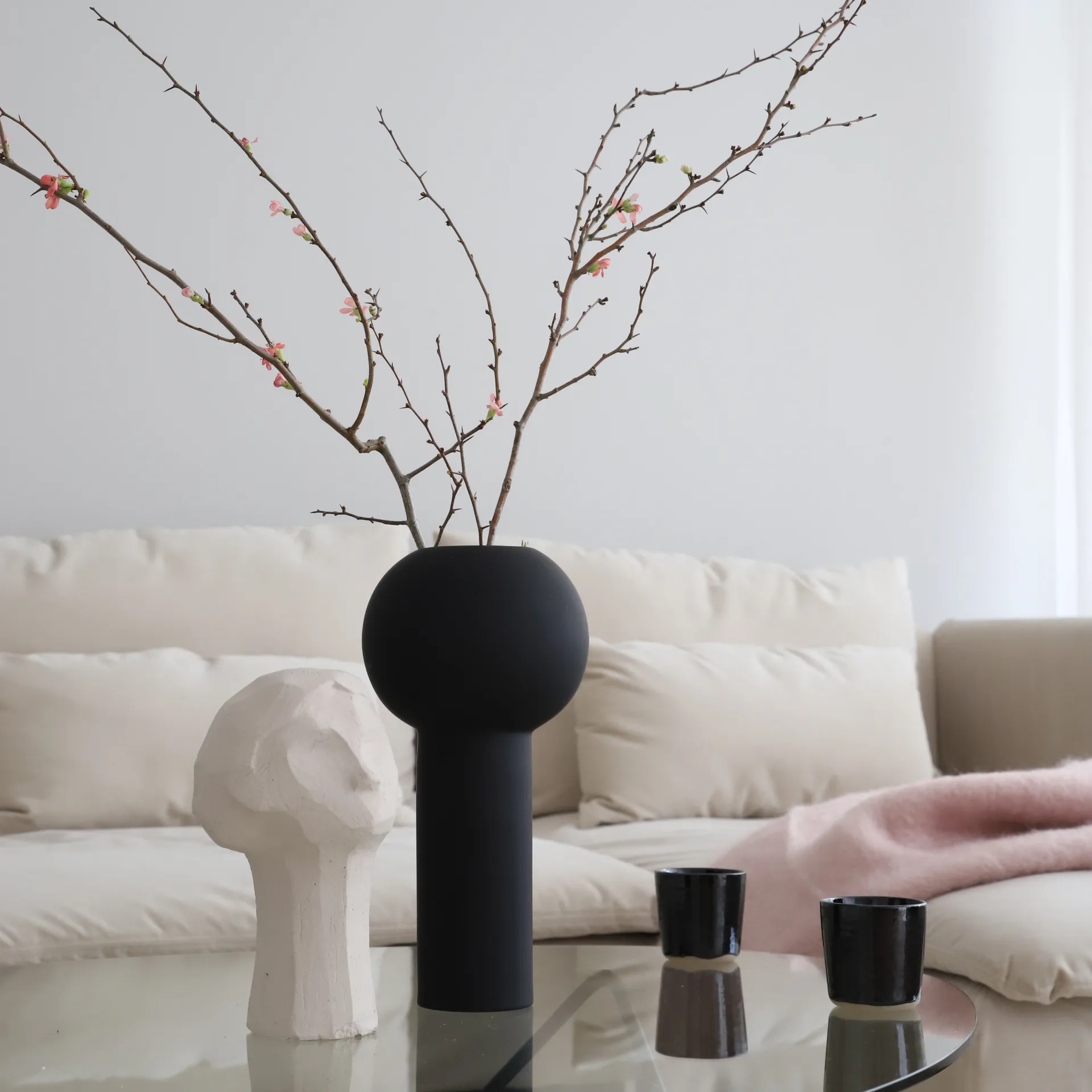 Vaso Pillar 32 cm, Preto Cooee Design