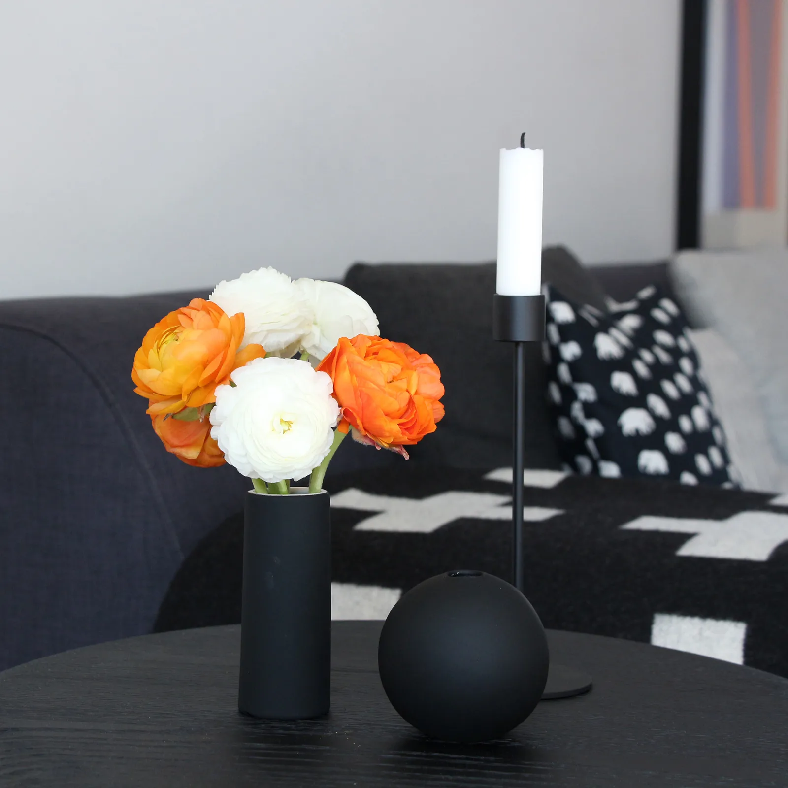 Vaso preto Ball, 8 cm Cooee Design