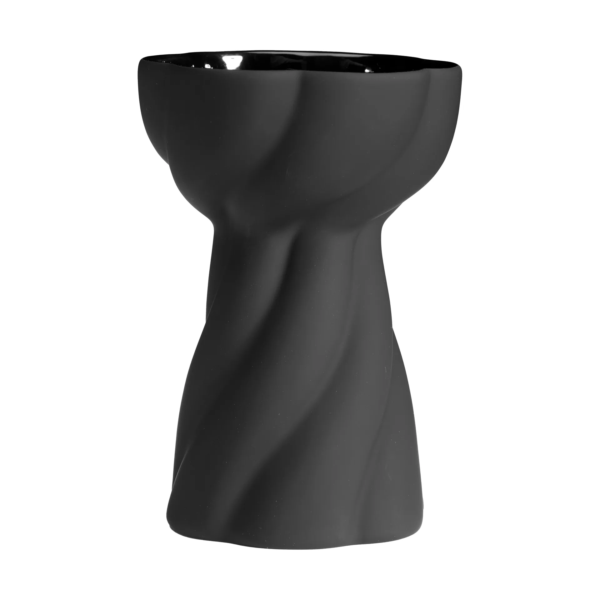 Vaso Twist bulb 12,8 cm, Black Cooee Design
