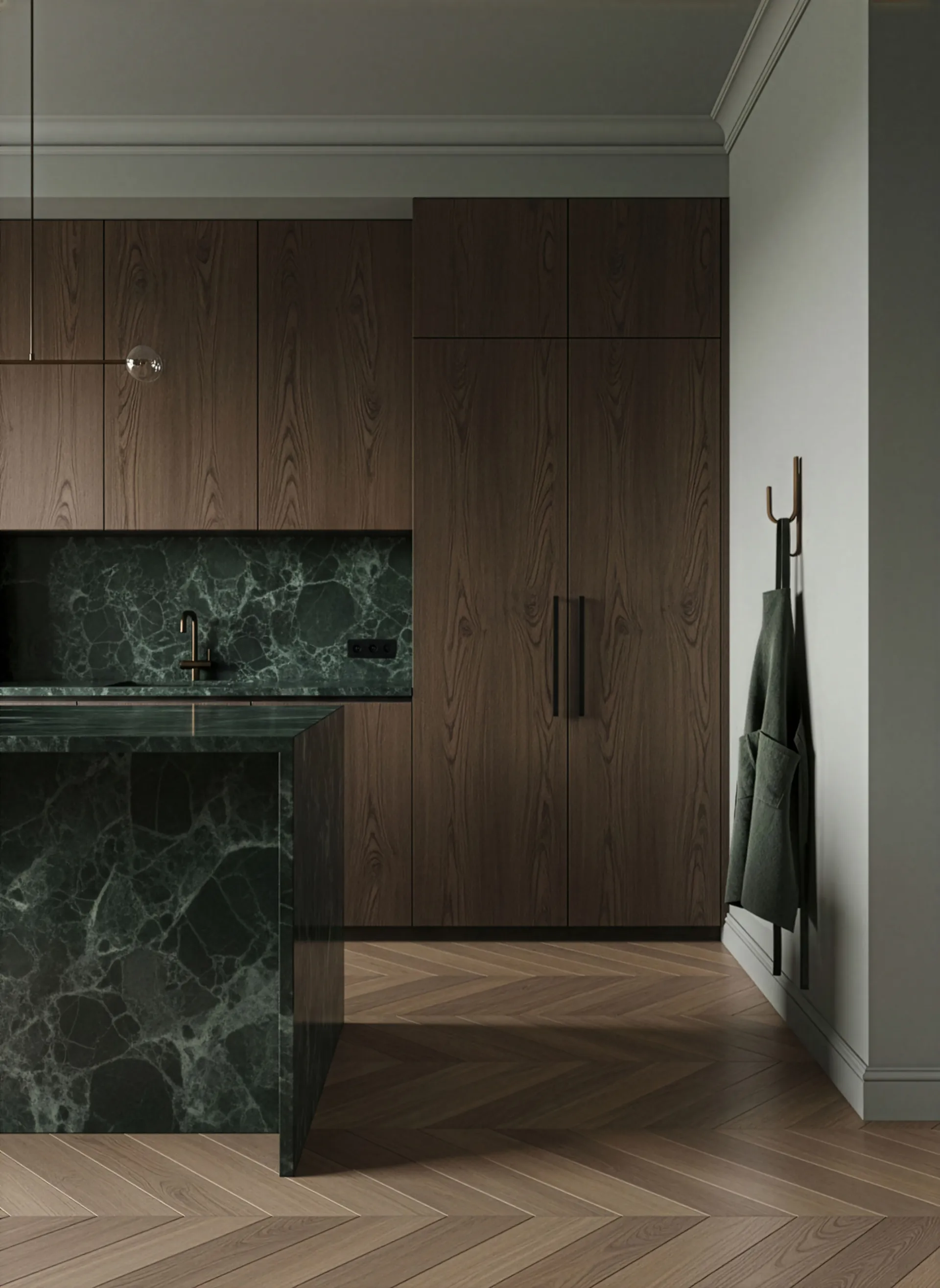 Woody 1 gancho, Carvalho tingido escuro Cooee Design