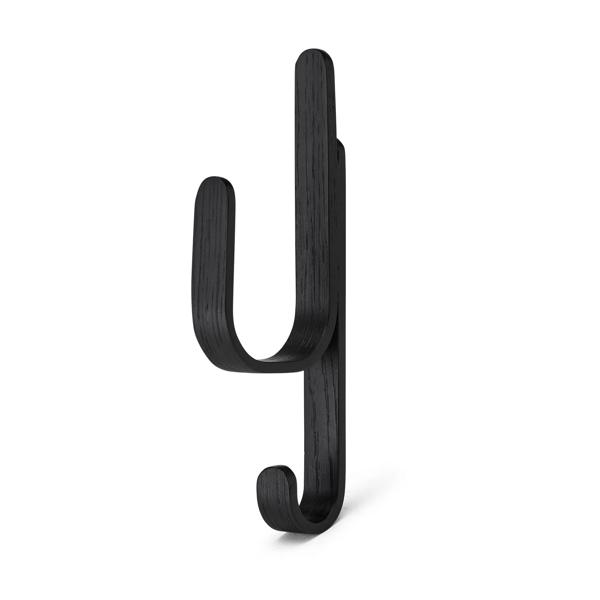 Woody 1 gancho, Carvalho tingido preto Cooee Design