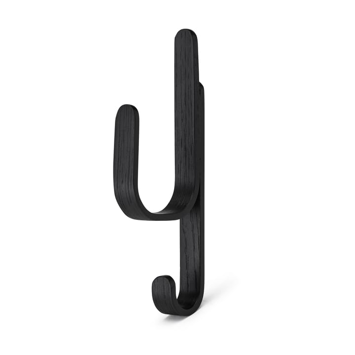 Woody 1 gancho - Carvalho tingido preto - Cooee Design