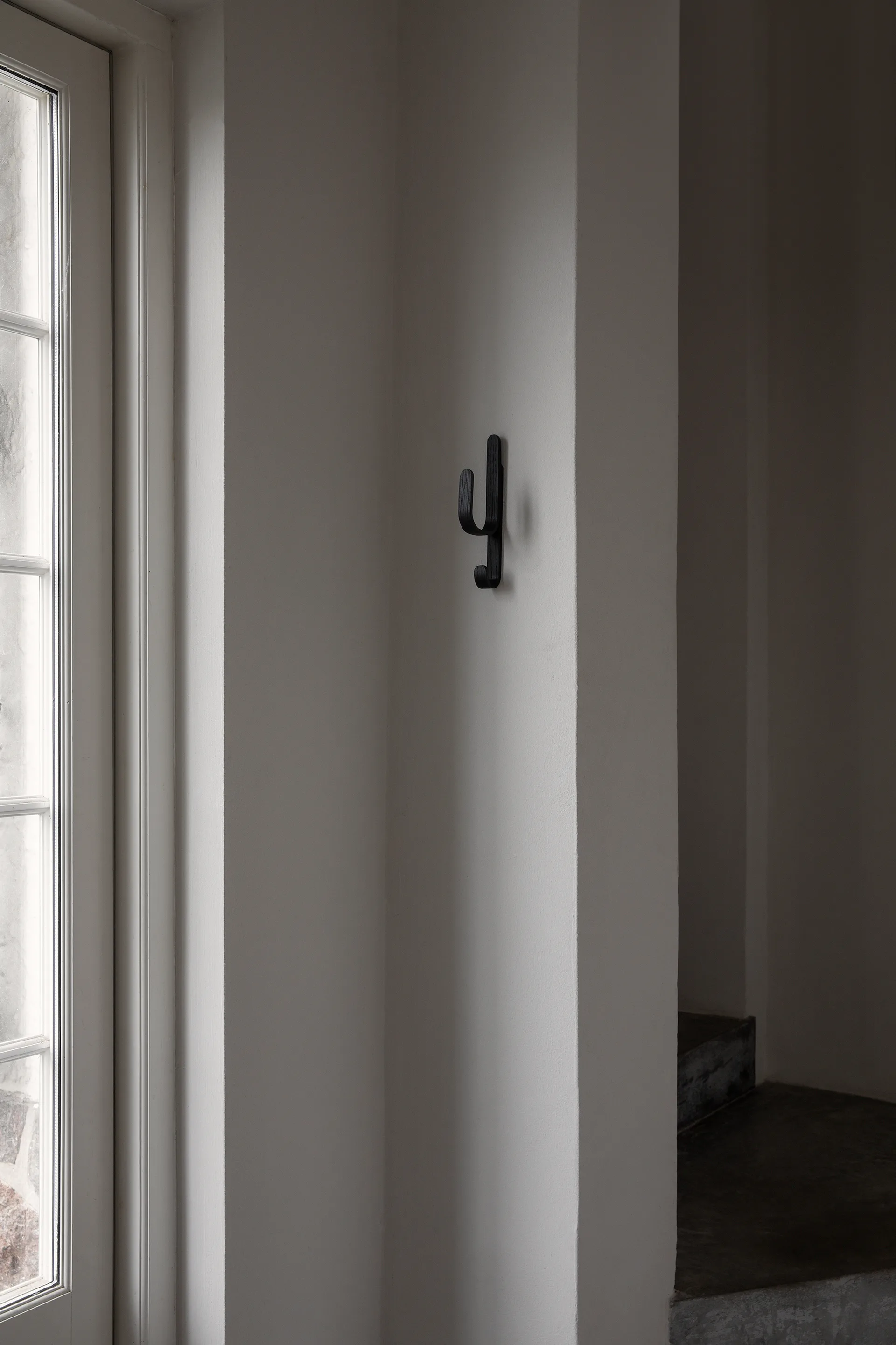 Woody 1 gancho, Carvalho tingido preto Cooee Design