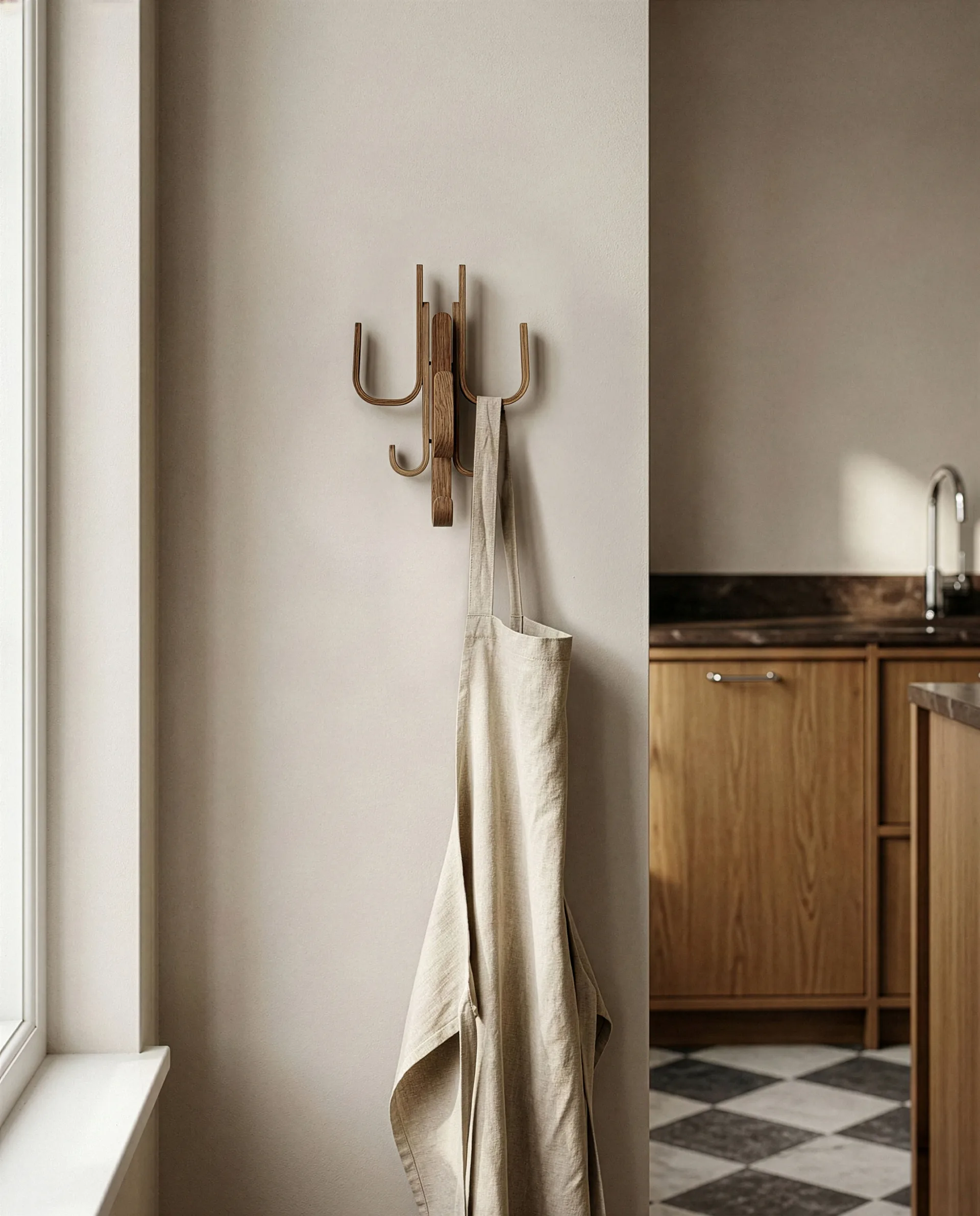 Woody 3 ganchos, Carvalho enegrecido Cooee Design