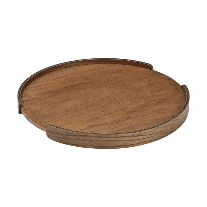 Woody bandeja - Carvalho escuro envernizado, Ø35 cm - Cooee Design