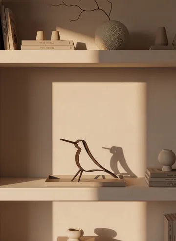 Woody Bird grande - Carvalho enegrecido - Cooee Design