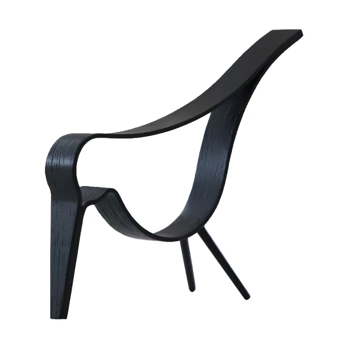 Woody Bird médio - Carvalho pintado de preto - Cooee Design