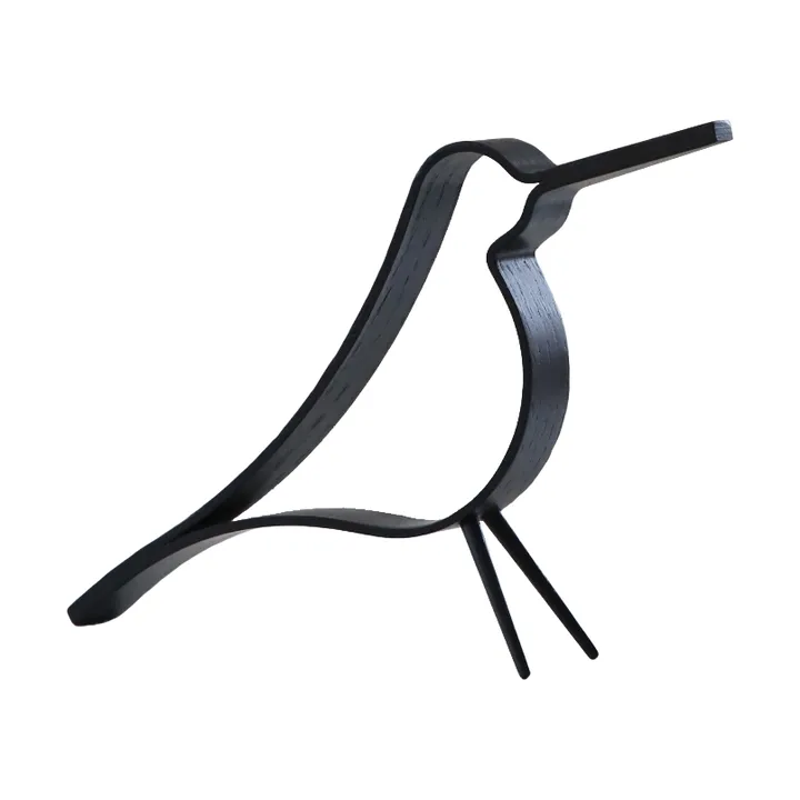 Woody Bird pequeno - Carvalho pintado de preto - Cooee Design
