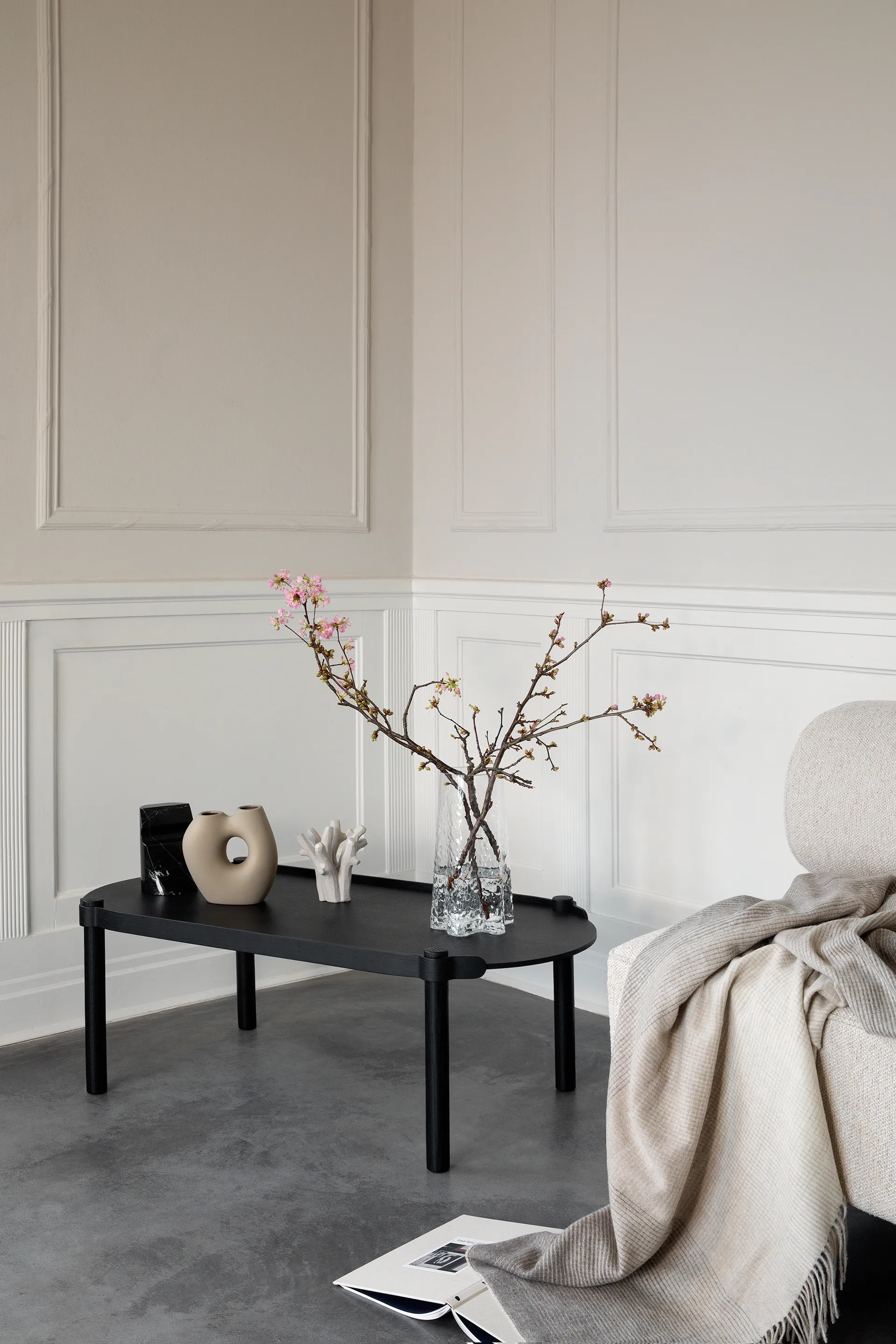 Woody mesa 50x105 cm, Carvalho - preto manchado Cooee Design