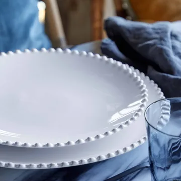 Pearl prato raso - Branco, Ø28 cm - Costa Nova